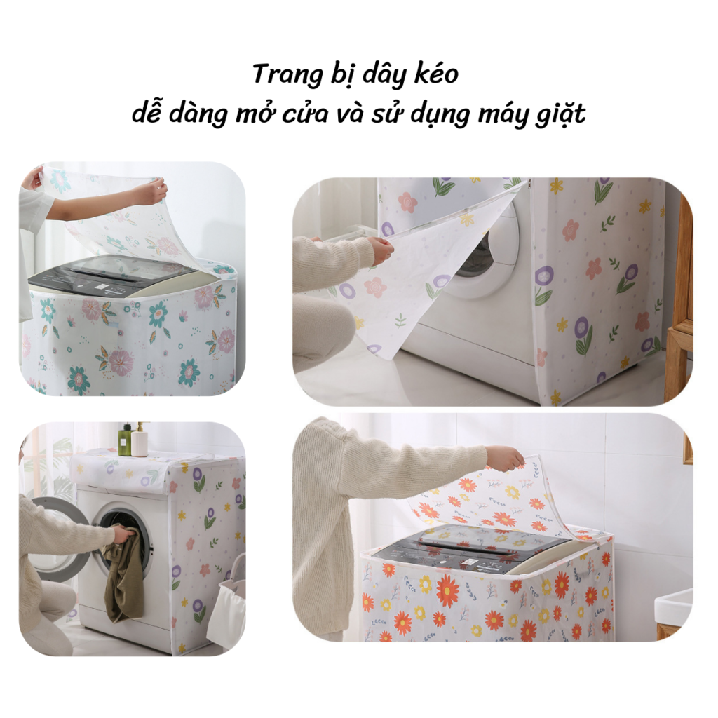Áo trùm máy giặt chống thấm chống bụi