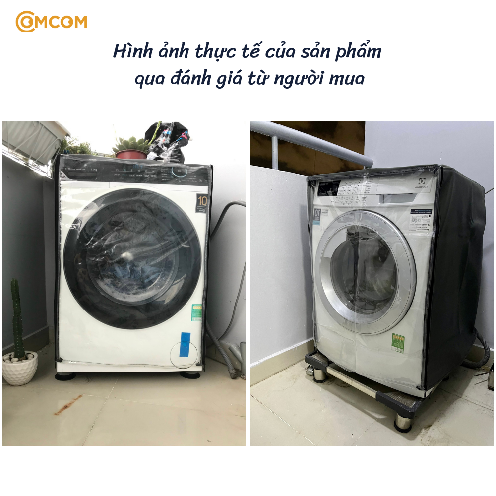 Áo trùm máy giặt cửa trước vải da cao cấp